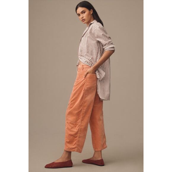 Anthropologie NWT Pilcro The Kenna Heritage Mid-Rise Corduroy Barrel Jean 25 - Picture 4 of 11